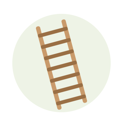 Wooden Ladder, 7 steps