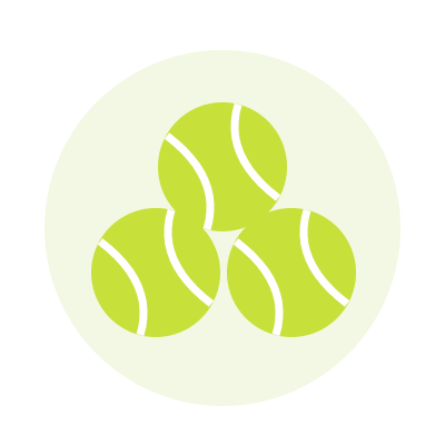 Tennis Balls, set of 3, 6 cm