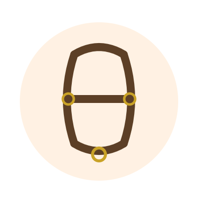 Leather Halter, Size cob