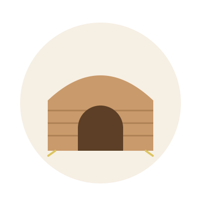 Wooden Hideout House, 25 x 20 x 15 cm