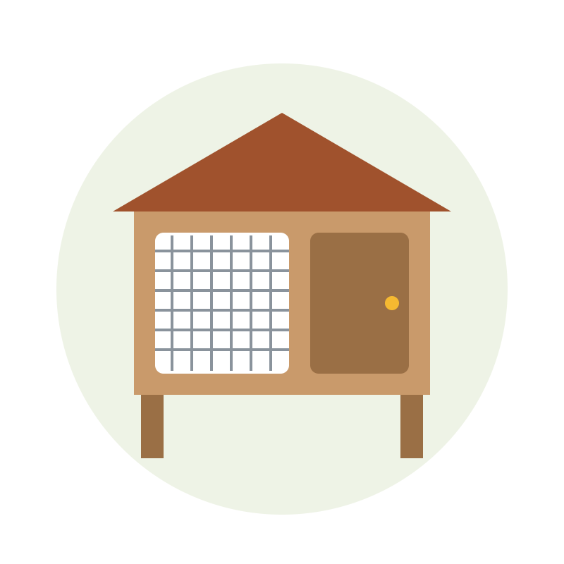 Rabbit Hutch with Run