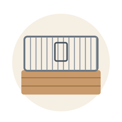 Wooden Habitat Cage, 80 x 45 x 40 cm