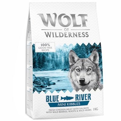 Wolf of Wilderness Adult "Blue River" Lachs (Top-seller), Sparpaket: 5 x 1 kg MINI
